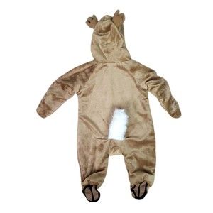 Bass Pro Shop Baby Buck Snowsuit One Piece Costume Brown Minky Size 0-3 Months